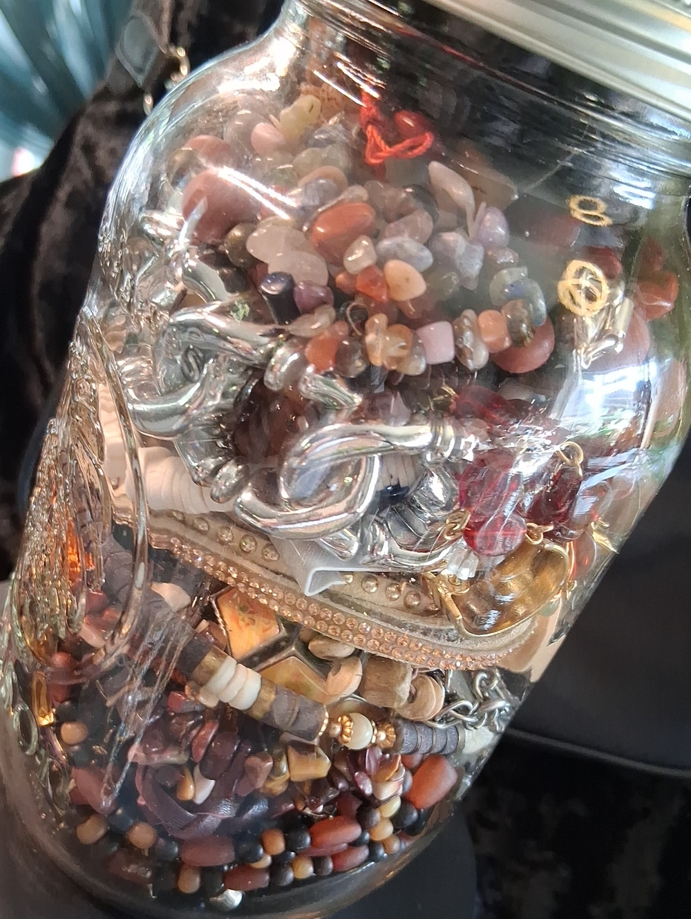 Mystery Jewelry Jar Loaded Necklaces Bracelets Earrings.